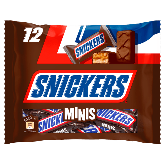 Foto van Snickers Mini op witte achtergrond