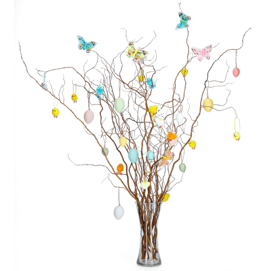 Foto van Paastakken op witte achtergrond