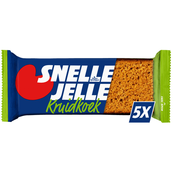 Foto van Snelle Jelle Ontbijtkoek naturel 5 stuks op witte achtergrond
