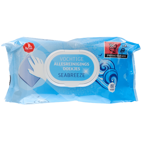 Foto van 1 de Beste Reinigingsdoekjes multi seabreeze op witte achtergrond