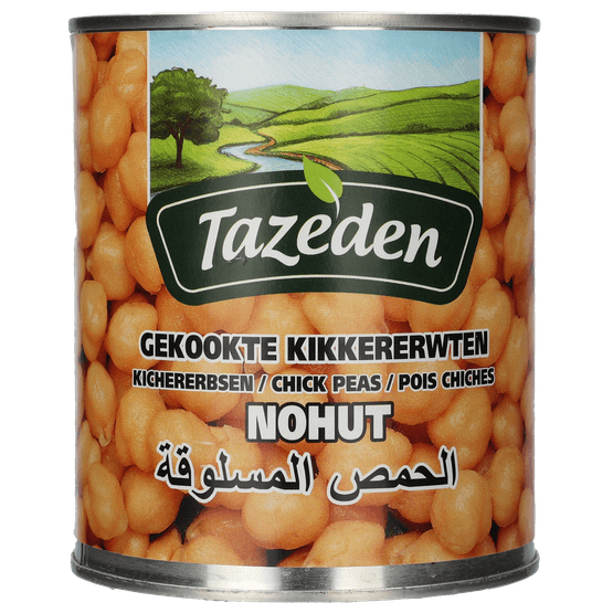 Foto van Kikkererwten op witte achtergrond