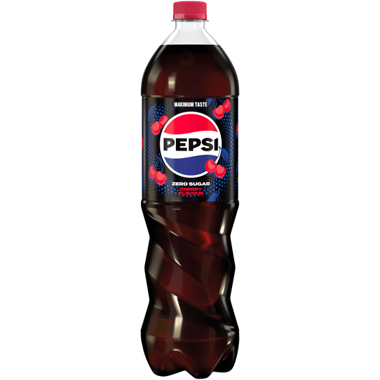 Foto van Pepsi Zero cherry op witte achtergrond