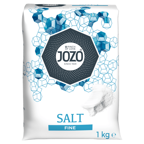 Foto van Jozo Zout fijn zonder jodium op witte achtergrond