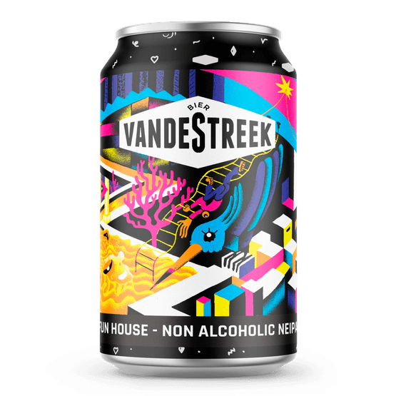 Foto van VandeStreek Fun house ipa op witte achtergrond