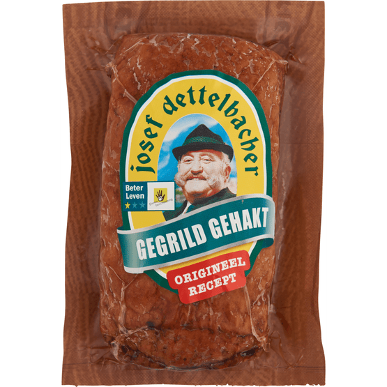 Foto van Josef Dettelbacher Gehakt gegrild op witte achtergrond