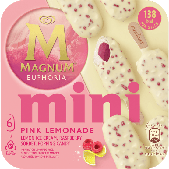 Foto van Ola Magnum mini euphoria 6 st. op witte achtergrond