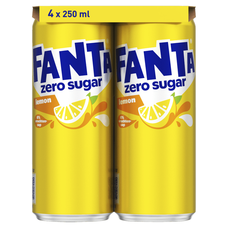 Fanta Lemon zero sugar 4 x 250 ml