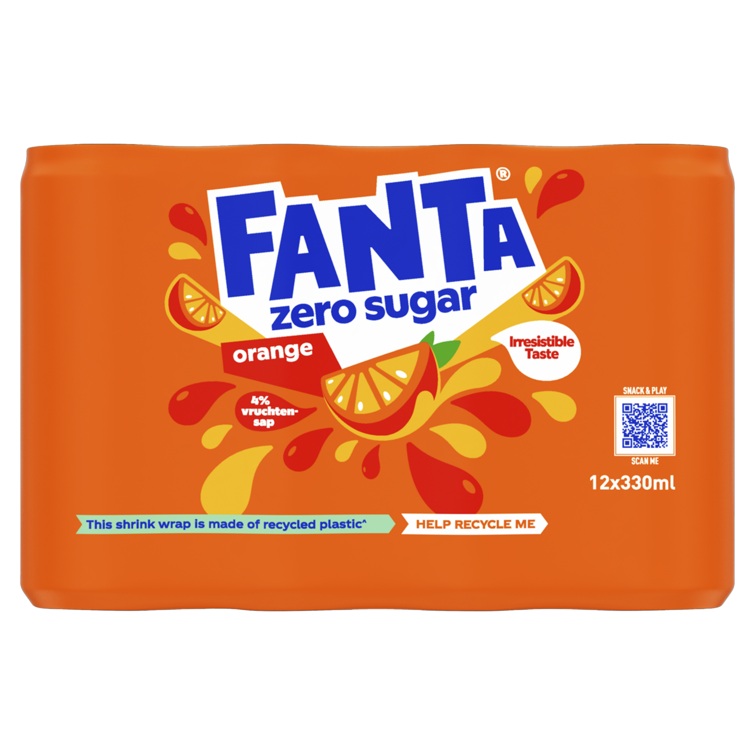 Fanta Orange no sugar 12x33 cl