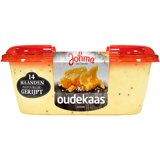 Foto van Johma Oude kaas salade op witte achtergrond