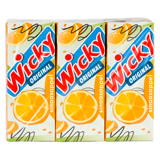 Foto van Wicky Sinaasappel 6x20 cl op witte achtergrond