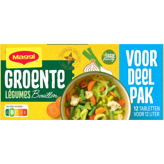 Foto van Maggi Bouillon groente op witte achtergrond