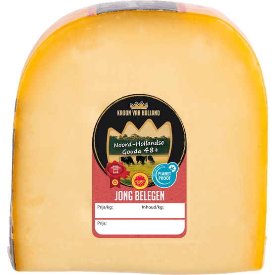 Foto van Kroon van Holland Jong belegen kaas 48+ stuk op witte achtergrond