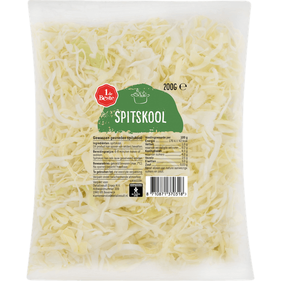 Foto van 1 de Beste Spitskool op witte achtergrond