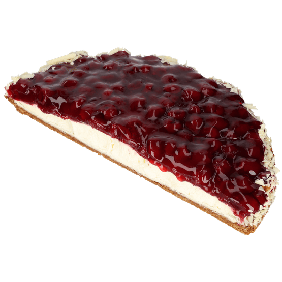 Foto van Halve Monchou vlaai op witte achtergrond