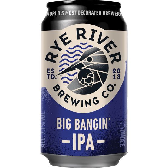 Foto van Rye river Big bangin ipa op witte achtergrond