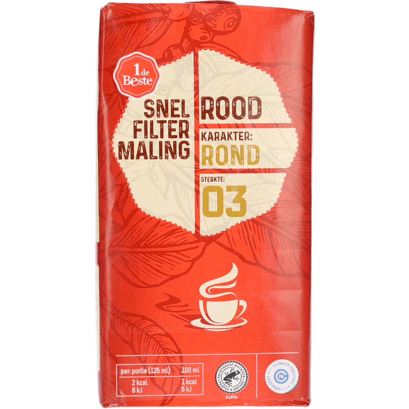 1 De Beste Filterkoffie roodmerk