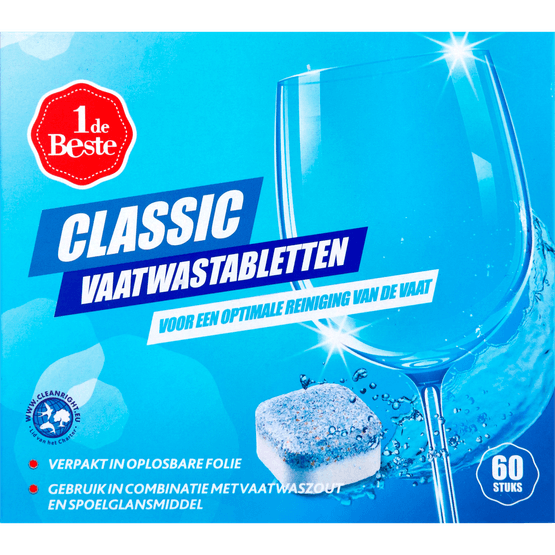 Foto van 1 de Beste Vaatwastabletten classic op witte achtergrond