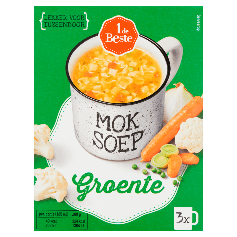 1 De Beste Mok soep groentesoep 3 st.