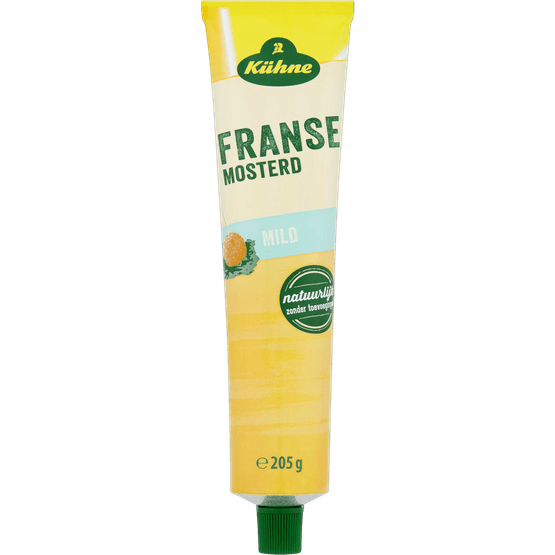 Foto van Kühne Franse mosterd op witte achtergrond