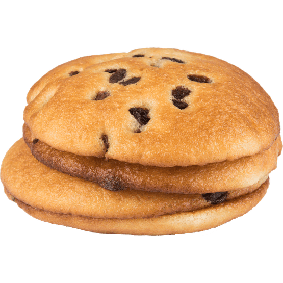 Foto van Bakker van der Akker Rozijnen eierkoeken op witte achtergrond