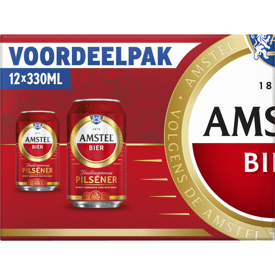 Foto van Amstel Pilsener op witte achtergrond