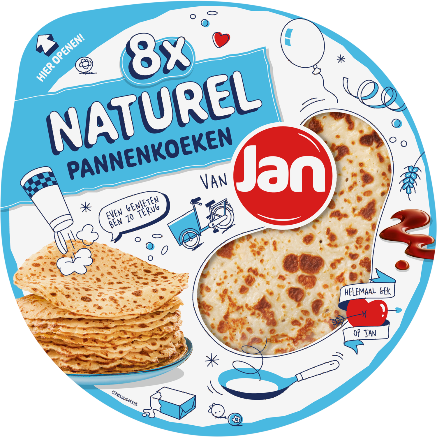 Jan Pannenkoeken naturel 8 stuks