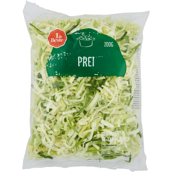 Foto van 1 de Beste Prei fijn op witte achtergrond