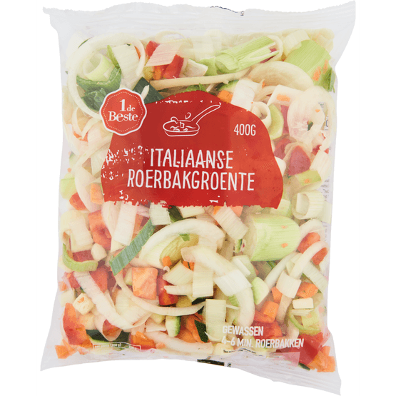 Foto van 1 de Beste Italiaanse roerbakgroente op witte achtergrond