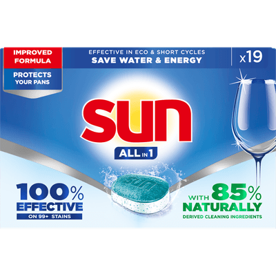 Sun Vaatwastabletten all in one regular - 19 Stuks