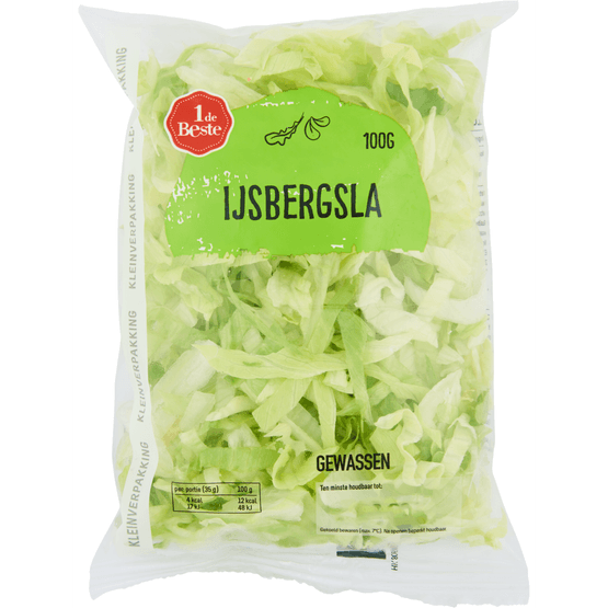 Foto van 1 de Beste Ijsbergsla naturel kleinverpakking op witte achtergrond