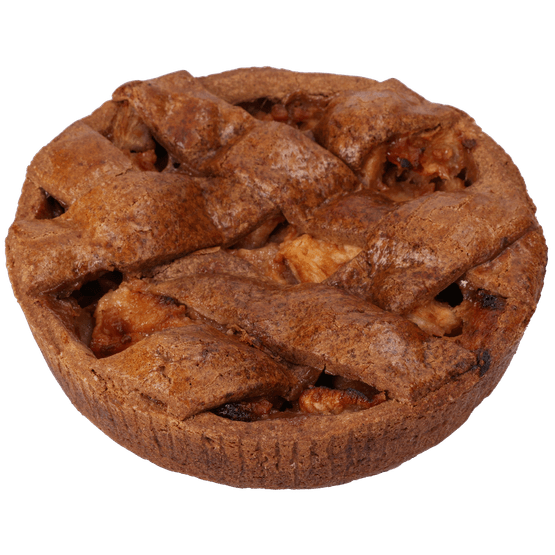 Foto van Vers afbak Appeltaart speculaas op witte achtergrond