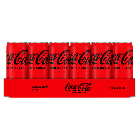 Foto van Coca-Cola Zero 24x33cl op witte achtergrond