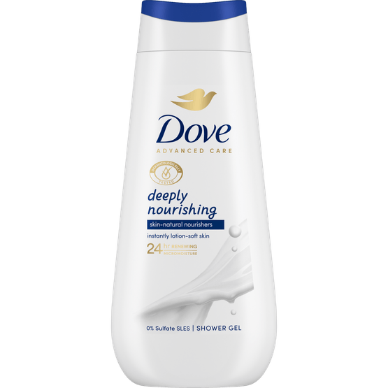 Foto van Dove Douchegel deeply nourishing op witte achtergrond