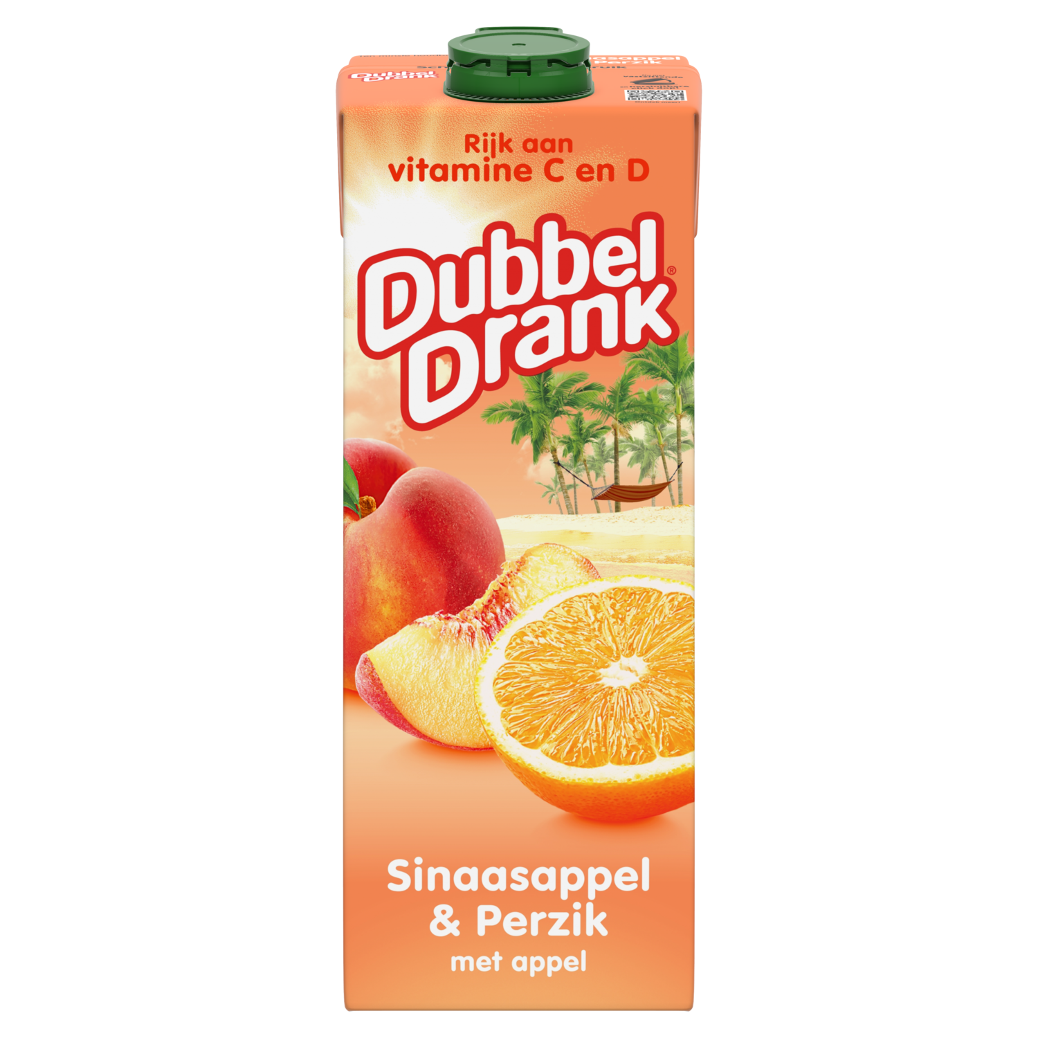 DubbelDrank Sinaasappel & Perzik met Appel 1 L