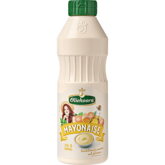 Foto van Oliehoorn Mayonaise op witte achtergrond