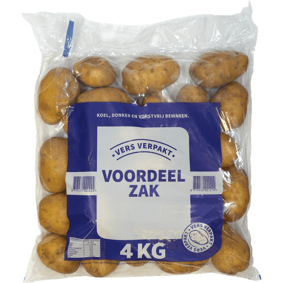 Foto van Voordeel Aardappelen kruimig op witte achtergrond