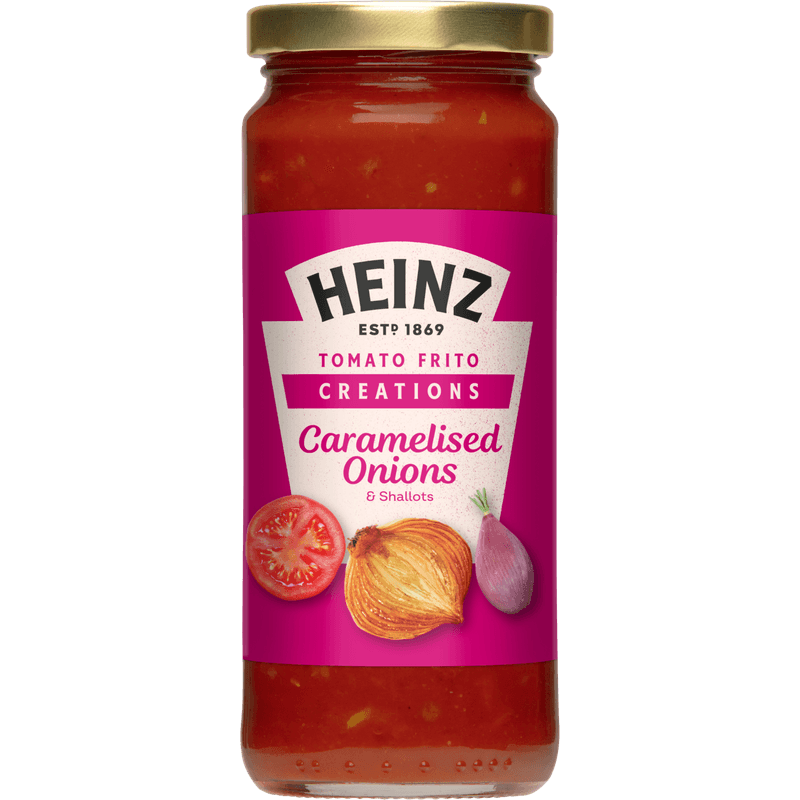 Heinz Tomato Frito® Creations met gekarameliseerde uien & sjalotten