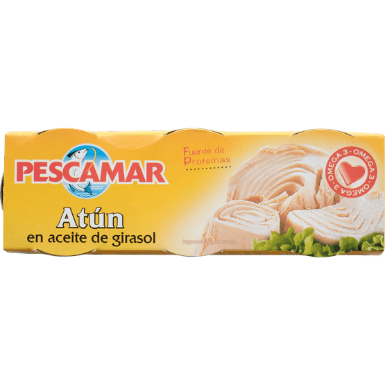 Foto van Pescamar Atun tonijn zonnebloemolie op witte achtergrond