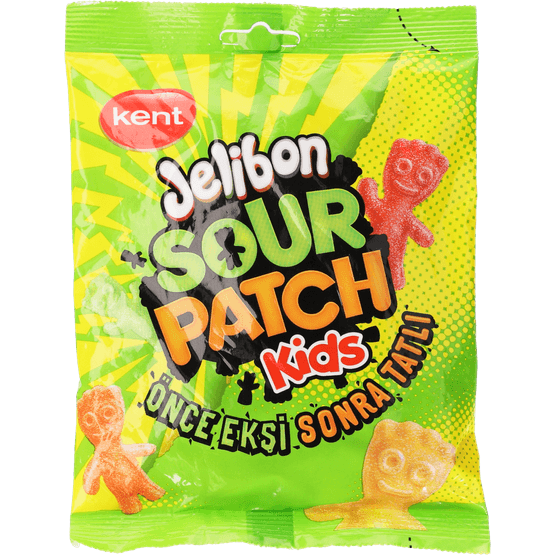 Foto van Kent Sour patch kids op witte achtergrond