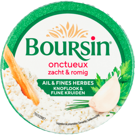 Foto van Boursin Zacht & romig knoflook op witte achtergrond