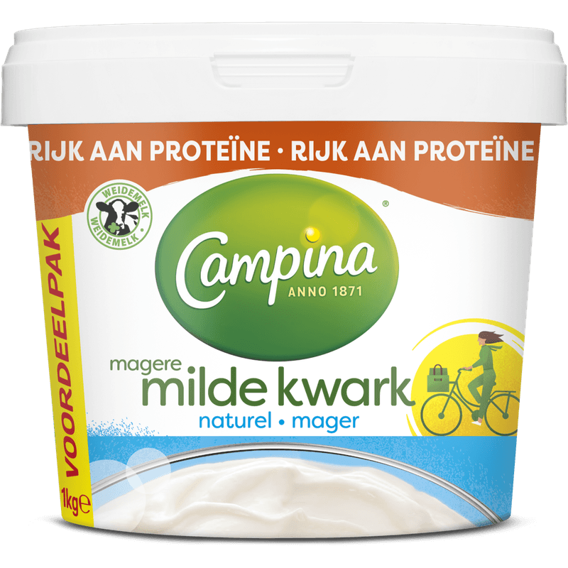 Campina Magere milde kwark naturel voordeelpak