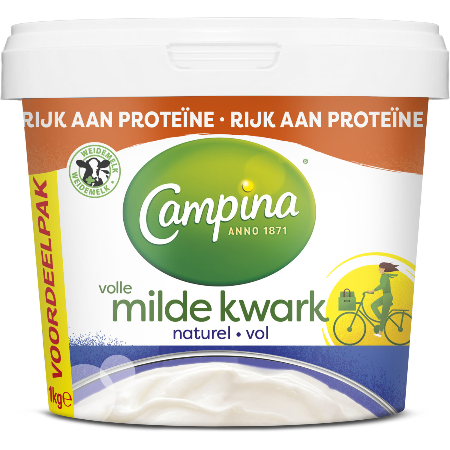 Campina Volle milde kwark naturel