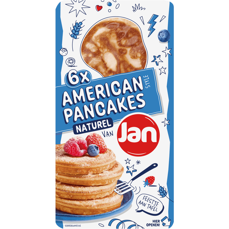 Jan American Style Pancakes Naturel 6 Stuks 300 g