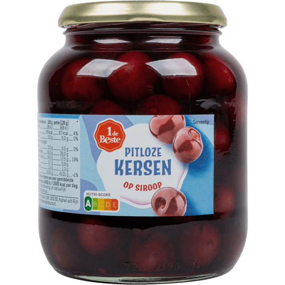 Foto van 1 de Beste Kersen zonder pit op witte achtergrond