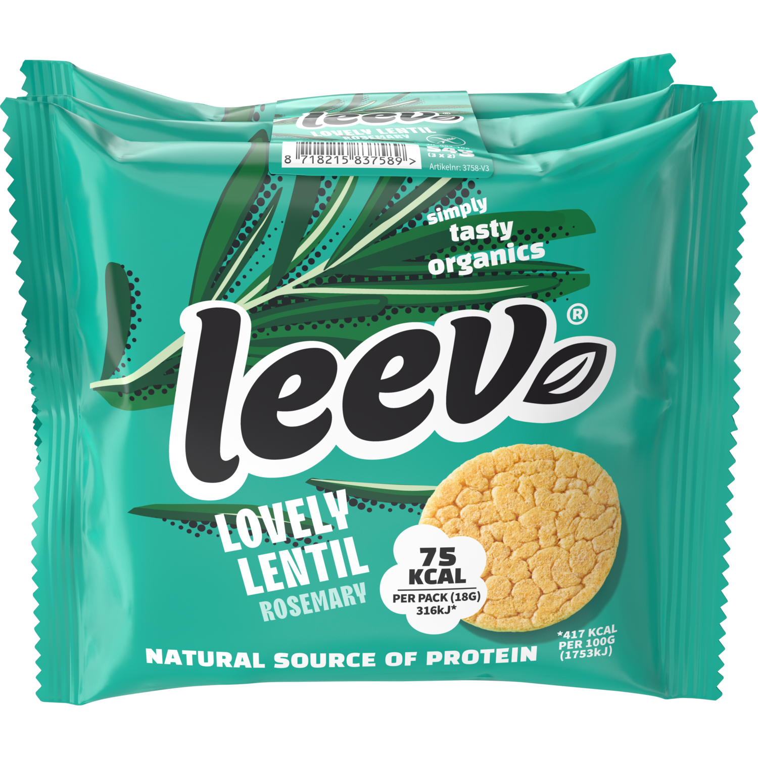 Leev Protein wafels lentil rosemary