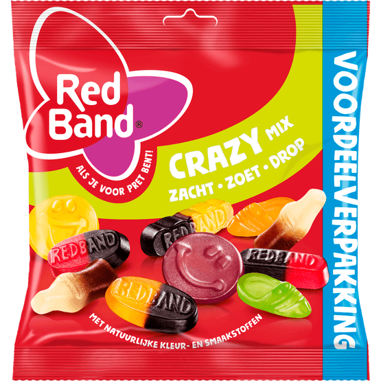 Foto van Red Band Crazy mix op witte achtergrond