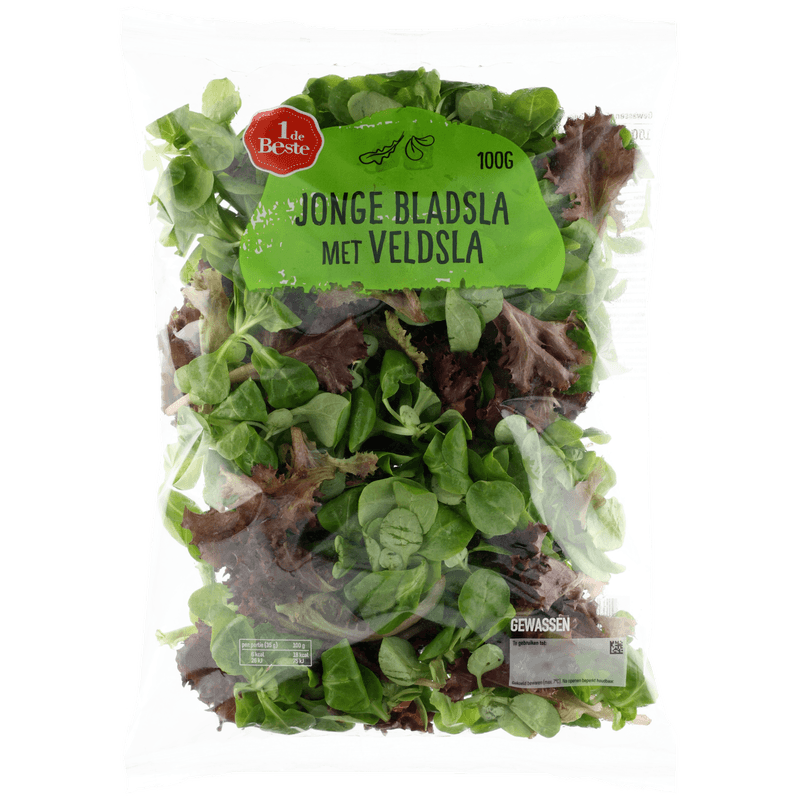 1 De Beste Jonge bladsla met veldsla