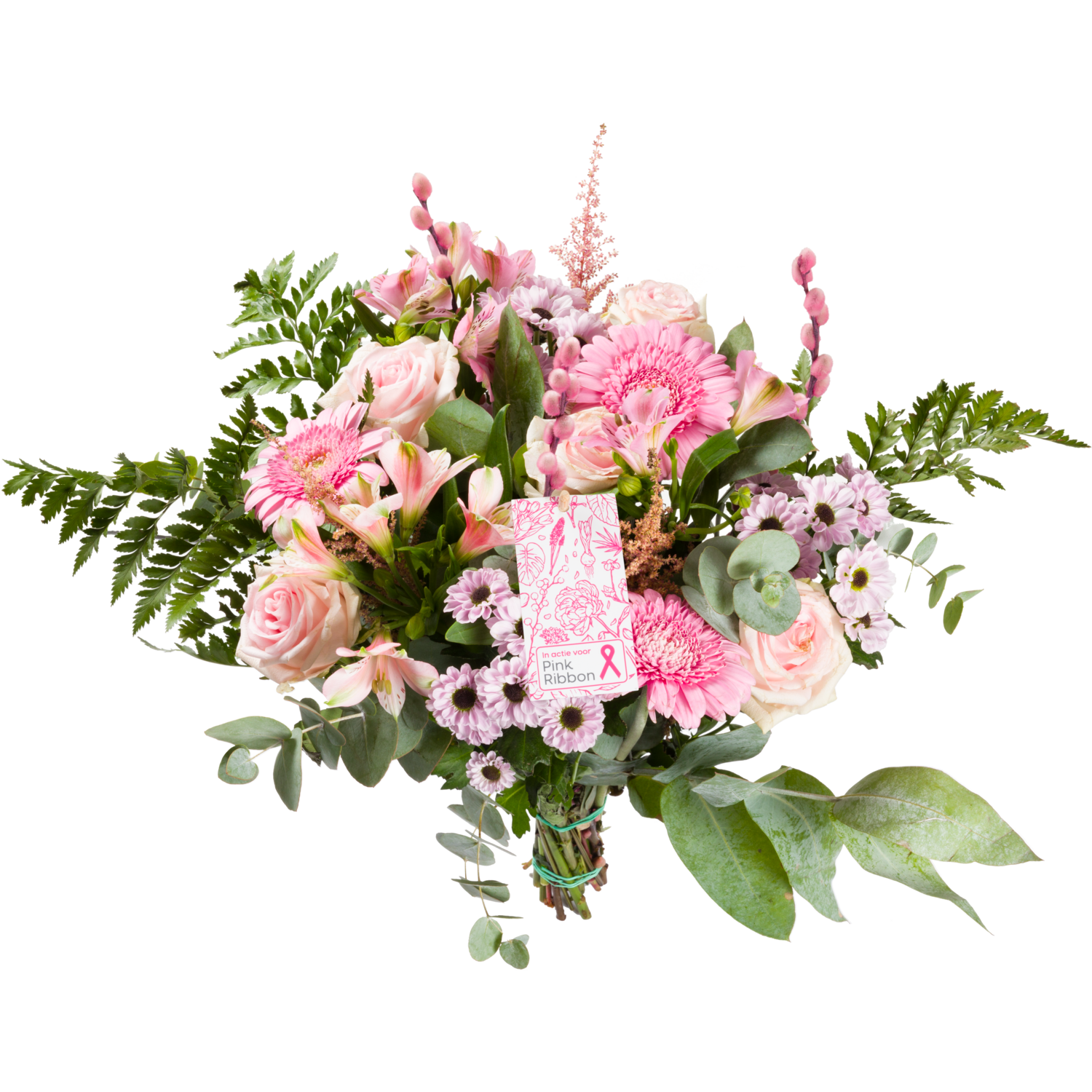 Pink ribbon boeket