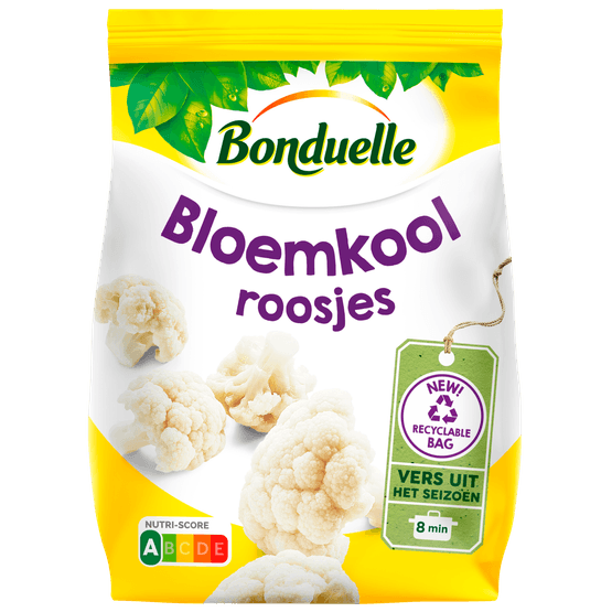 Foto van Bonduelle Bloemkoolroosjes op witte achtergrond