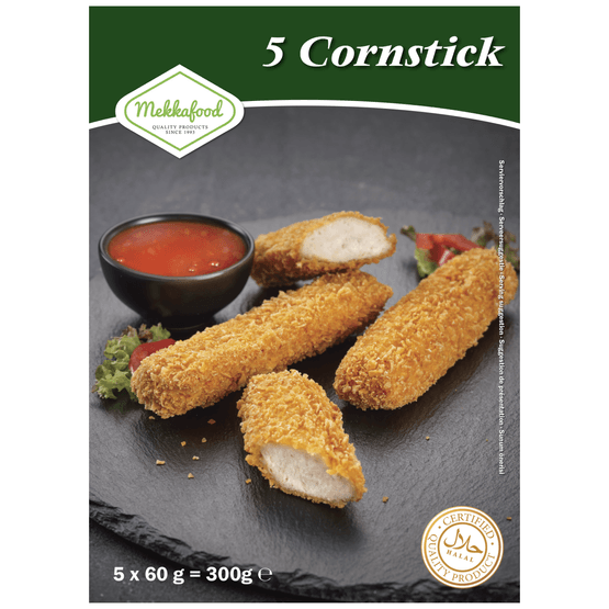 Foto van Mekkafood Cornstick 5 stuks op witte achtergrond